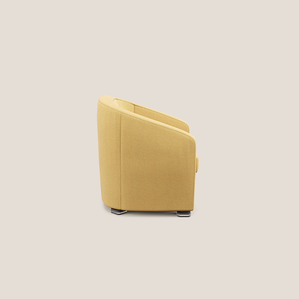 Cloe Poltroncina in tessuto smacchiabile con acqua QuickClean T08 giallo - divitt.sbs