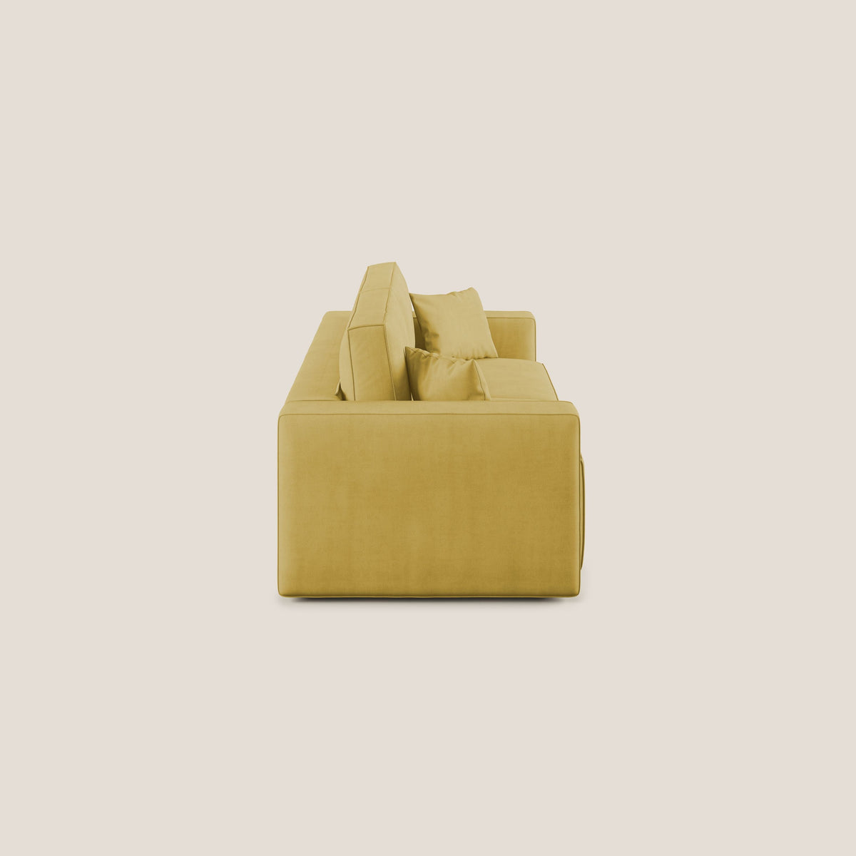 Morfeo divano con sedute estraibili in morbido tessuto impermeabile T02 giallo - divitt.sbs