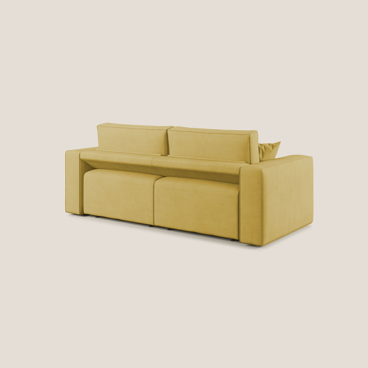 Morfeo divano con sedute estraibili in morbido tessuto impermeabile T02 giallo - divitt.sbs