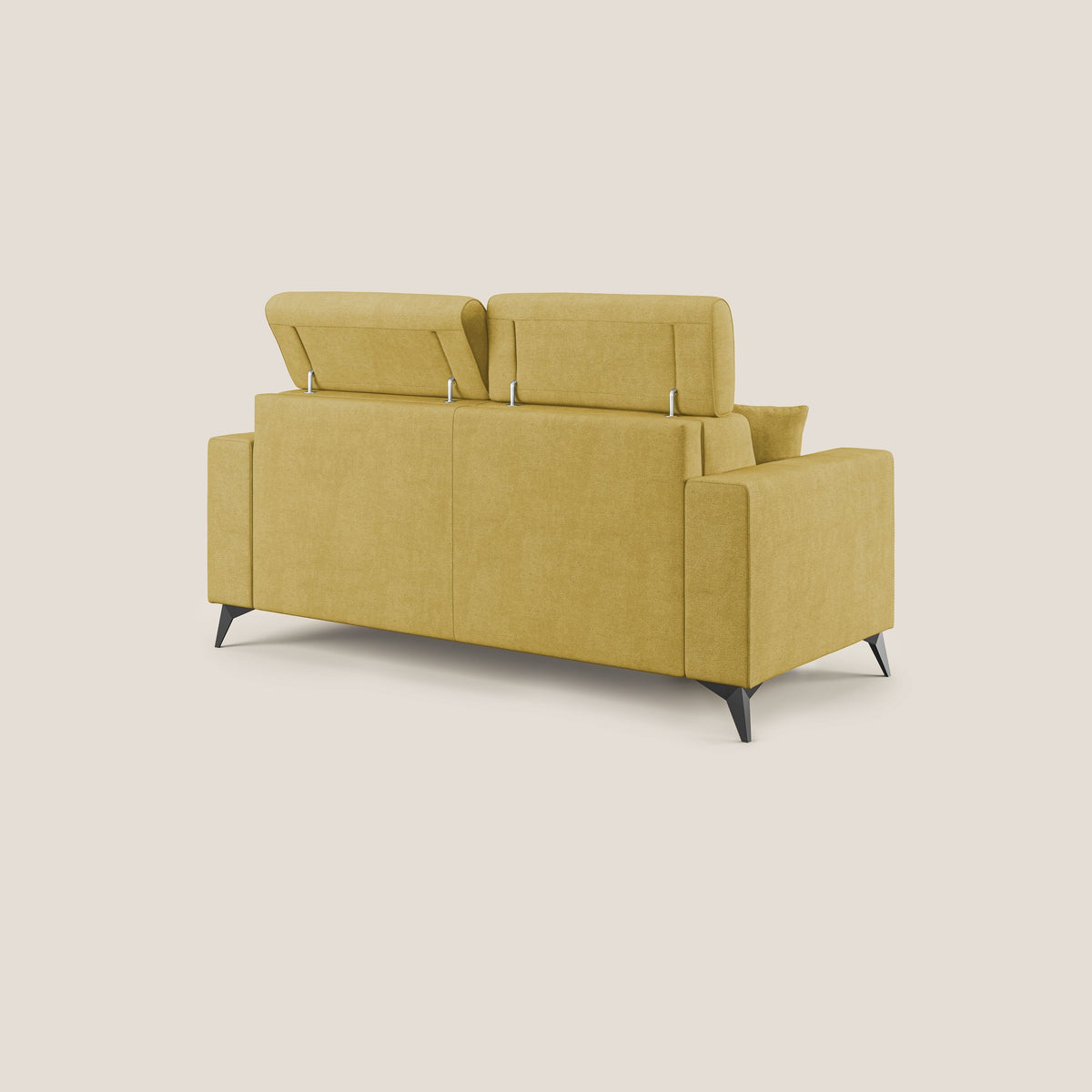 Pegaso divano letto con poggiatesta reclinabili e rivestimento T02 giallo - divitt.sbs