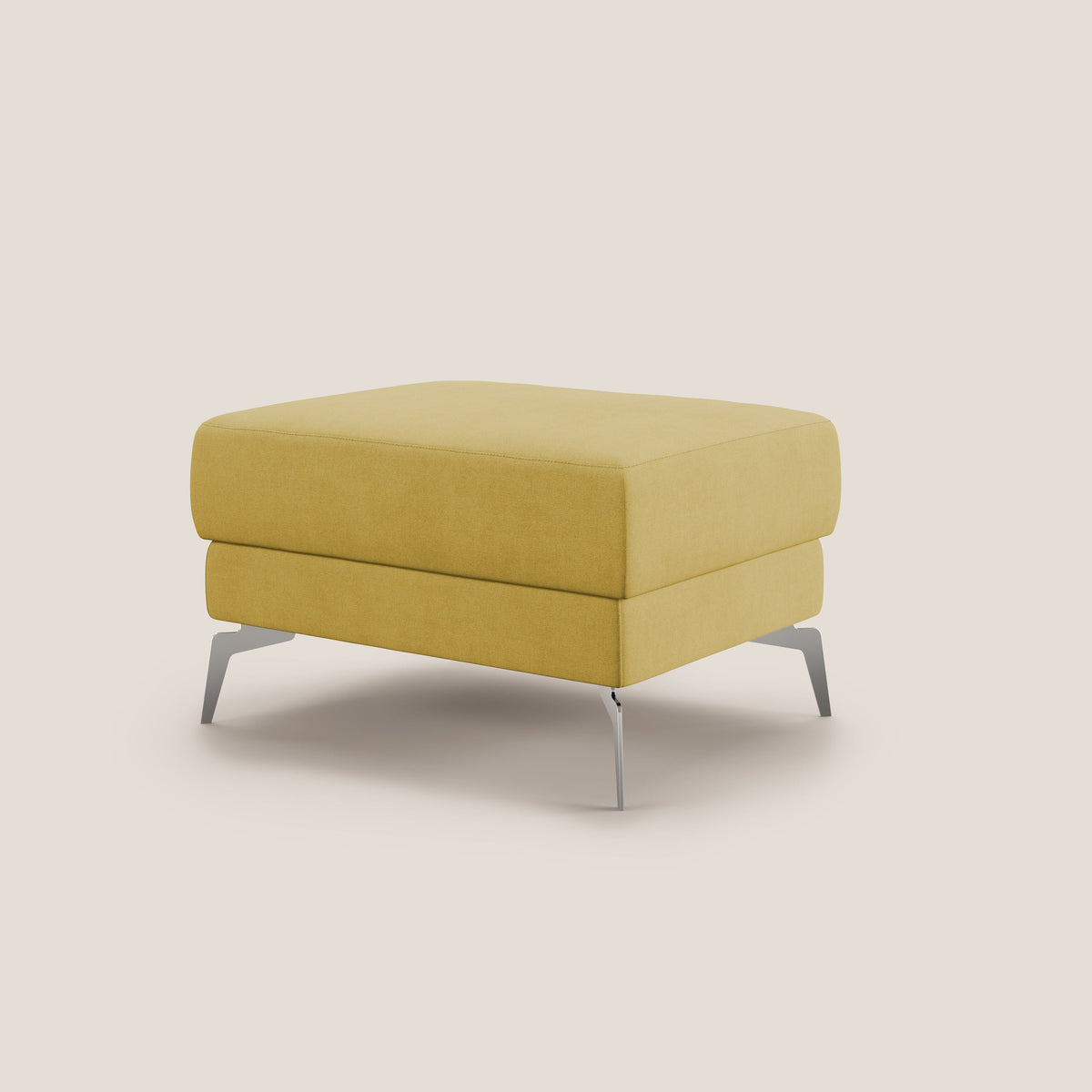 Star Pouf con piedini alti in tessuto impermeabile T02 giallo - divitt.sbs