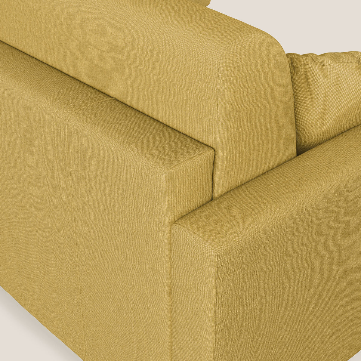 Chris Divano letto angolare 5 posti in tessuto impermeabile T13 giallo - divitt.sbs