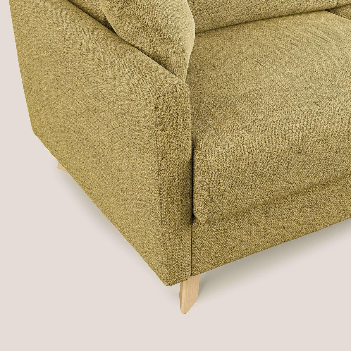 Edgar divano letto angolare in tessuto felis impermeabile T03 giallo - divitt.sbs