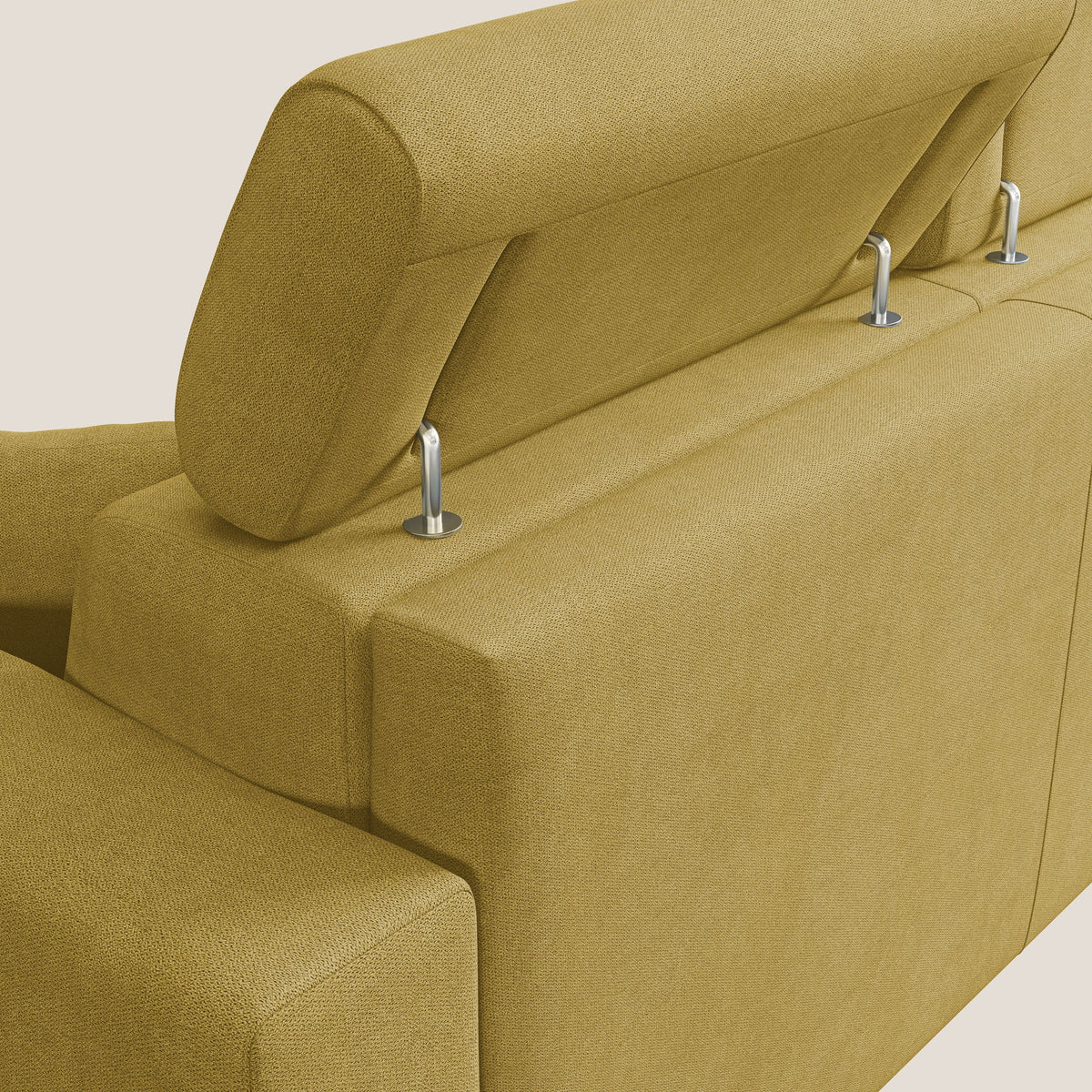 Pegaso divano letto con poggiatesta reclinabili e rivestimento T02 giallo - divitt.sbs