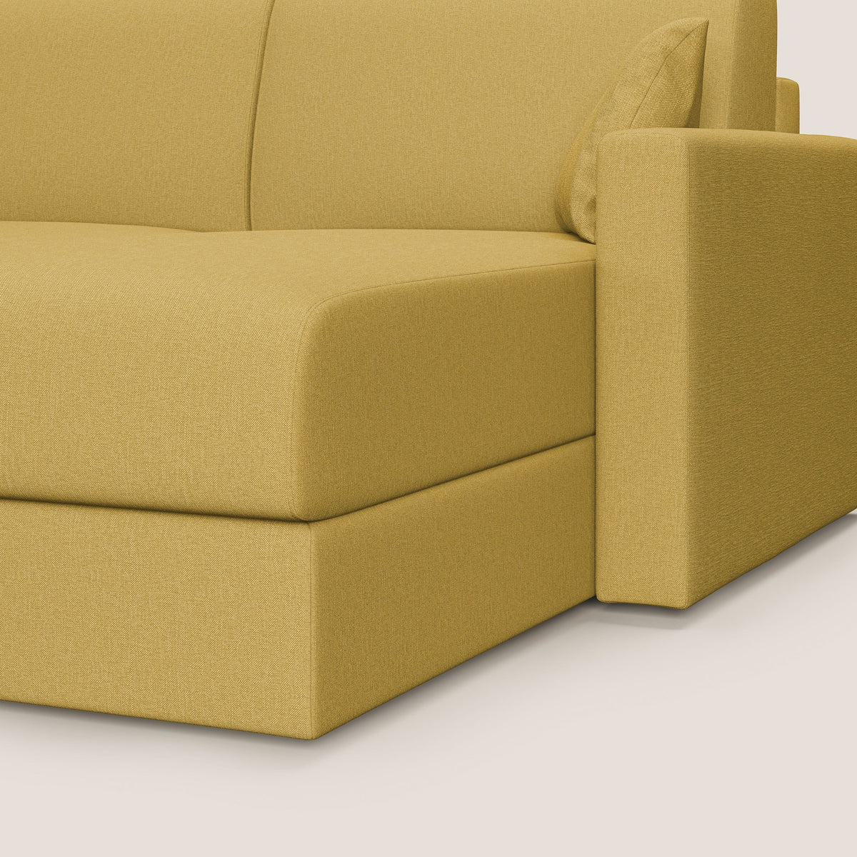 Chris Divano letto angolare 5 posti in tessuto impermeabile T13 giallo - divitt.sbs