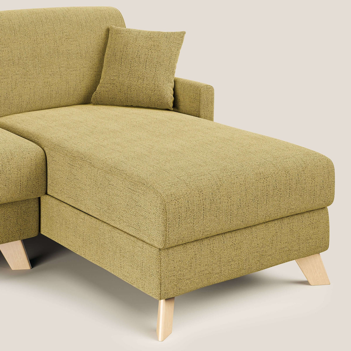Edgar divano letto angolare in tessuto felis impermeabile T03 giallo - divitt.sbs
