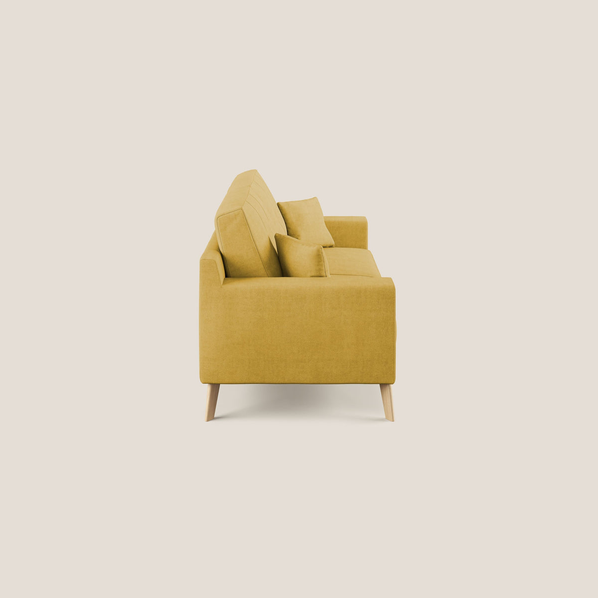 Danish divano moderno in tessuto morbido impermeabile T02 giallo - divitt.sbs
