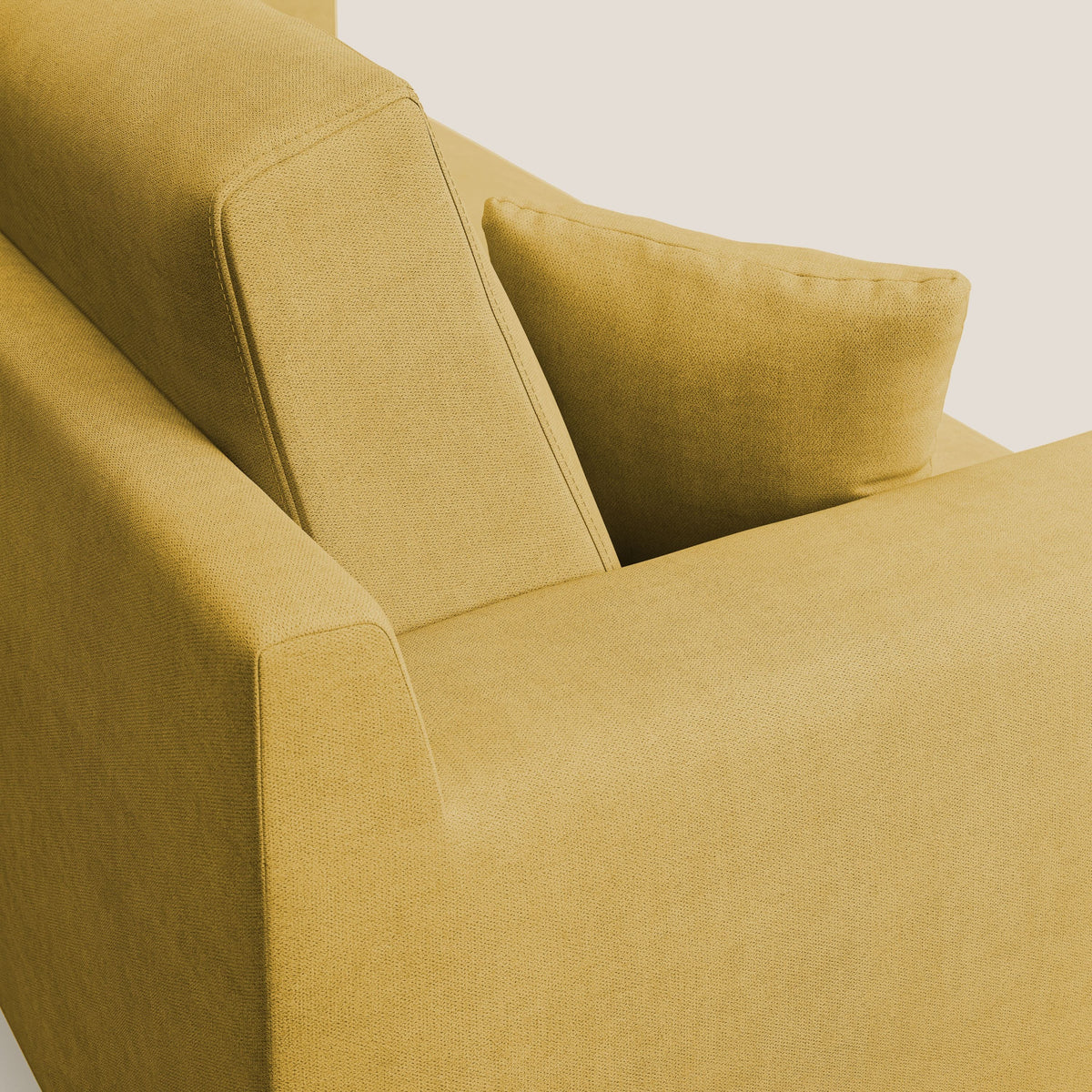 Danish divano moderno in tessuto morbido impermeabile T02 giallo - divitt.sbs