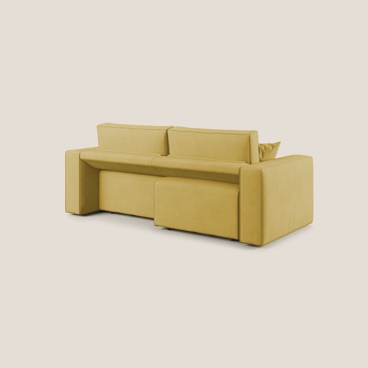 Morfeo divano con sedute estraibili in morbido tessuto impermeabile T02 giallo - divitt.sbs