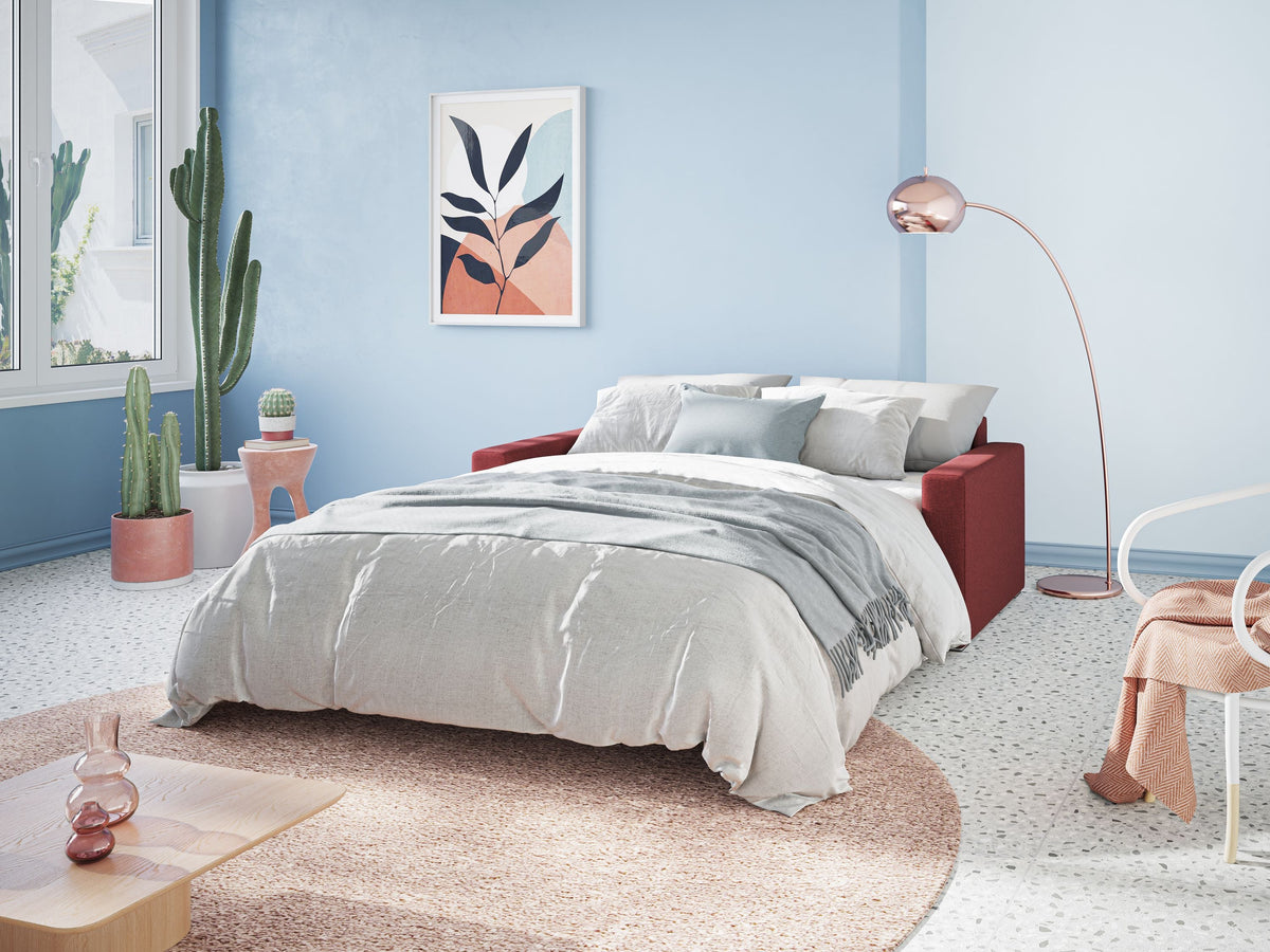 Best Divano letto matrimoniale in tessuto smacchiabile QuickClean T08 grigio - divitt.sbs