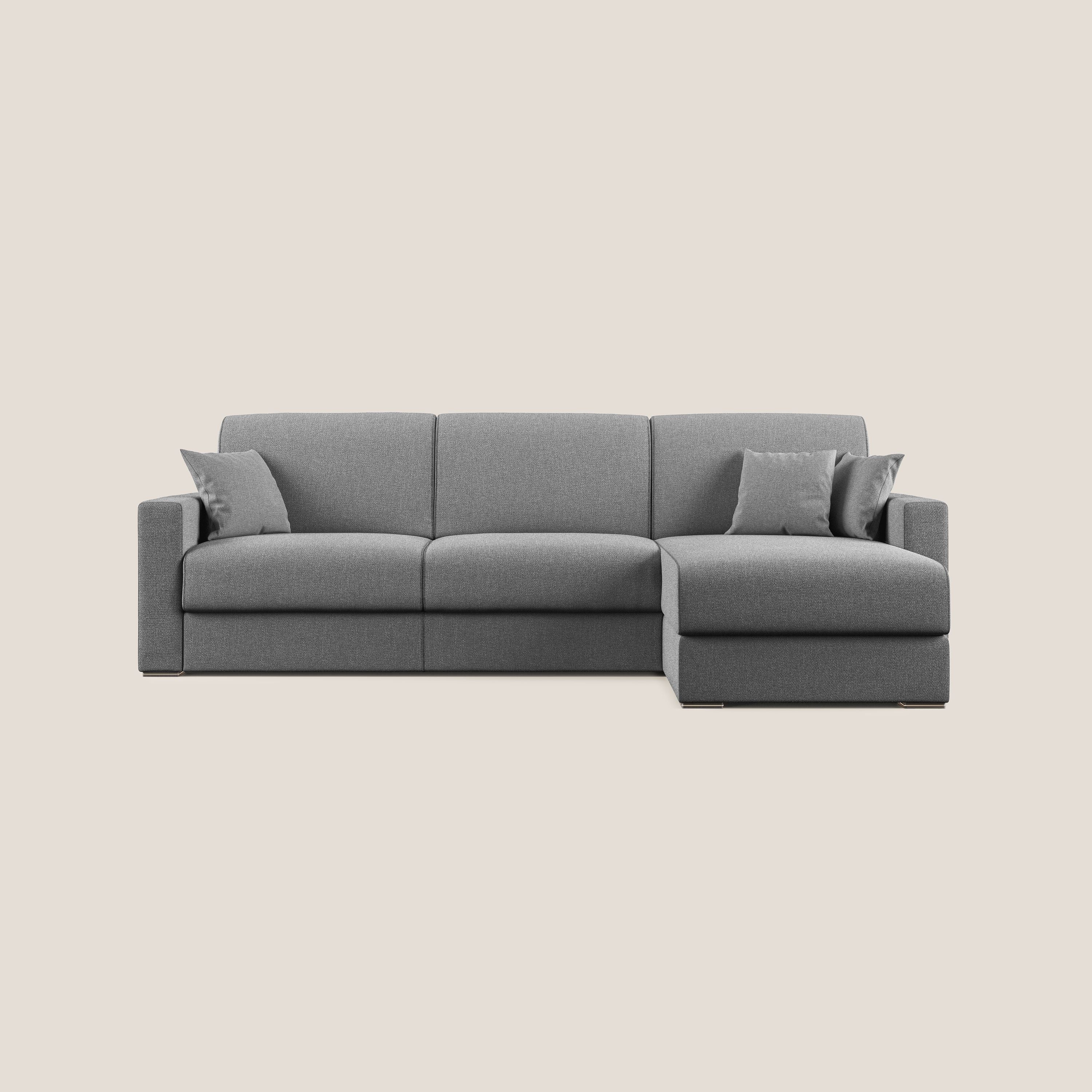 Best Divano letto angolare con penisola in tessuto smacchiabile QuickClean T08 grigio - divitt.sbs