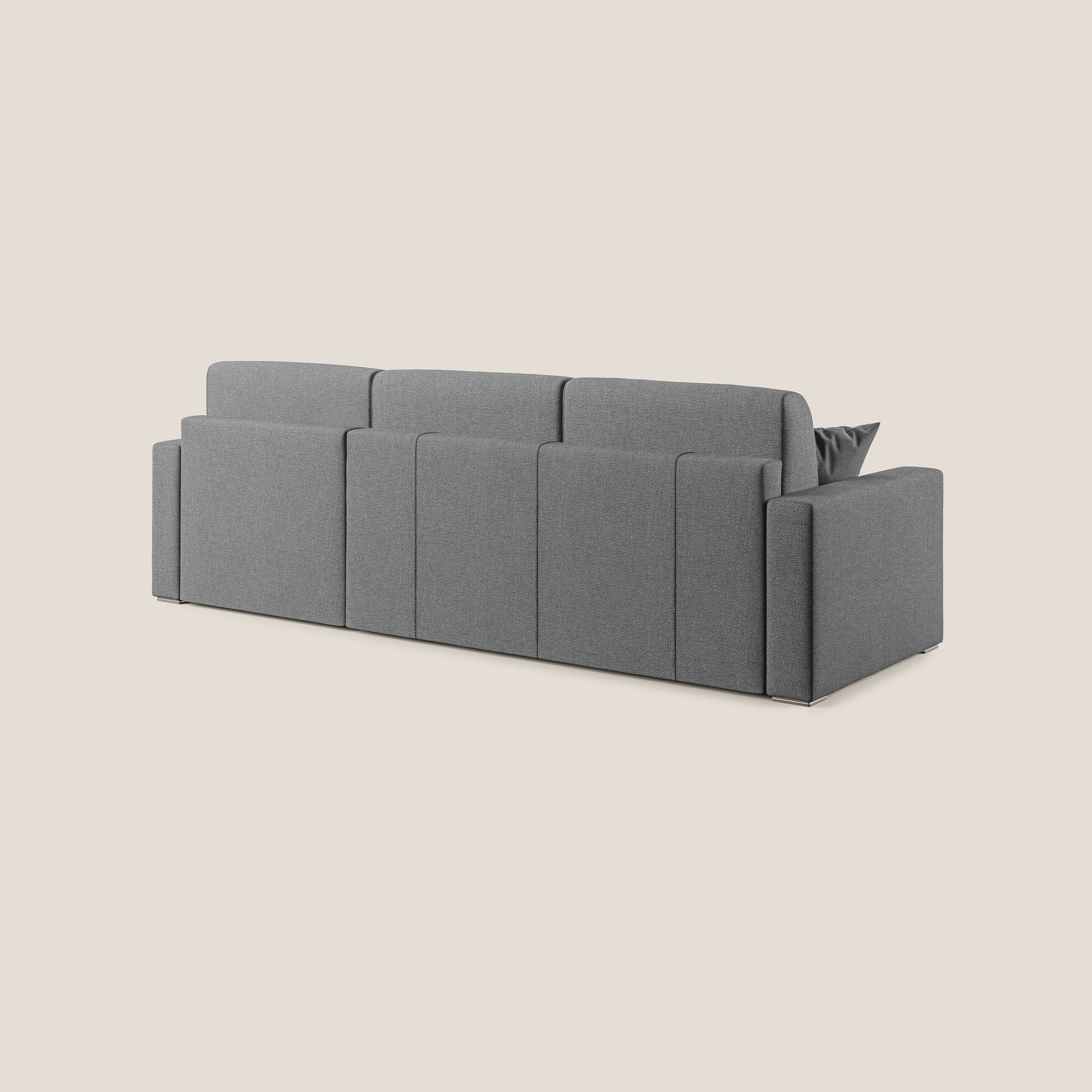 Best Divano letto angolare con penisola in tessuto smacchiabile QuickClean T08 grigio - divitt.sbs