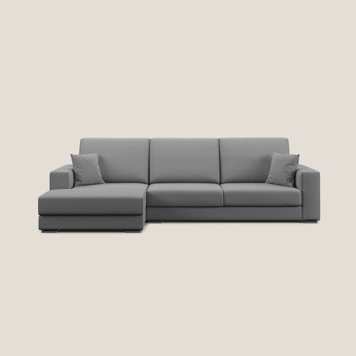 Marte divano angolare in tessuto smacchiabile impermeabile T08 grigio - divitt.sbs