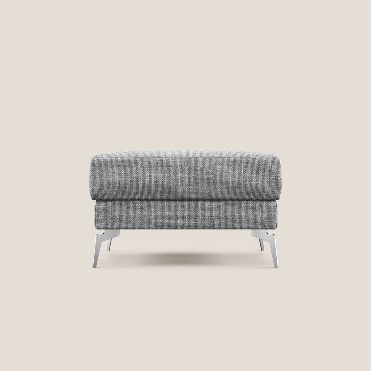 Star Pouf con piedini alti in tessuto impermeabile morbido intreccio T06 grigio - divitt.sbs