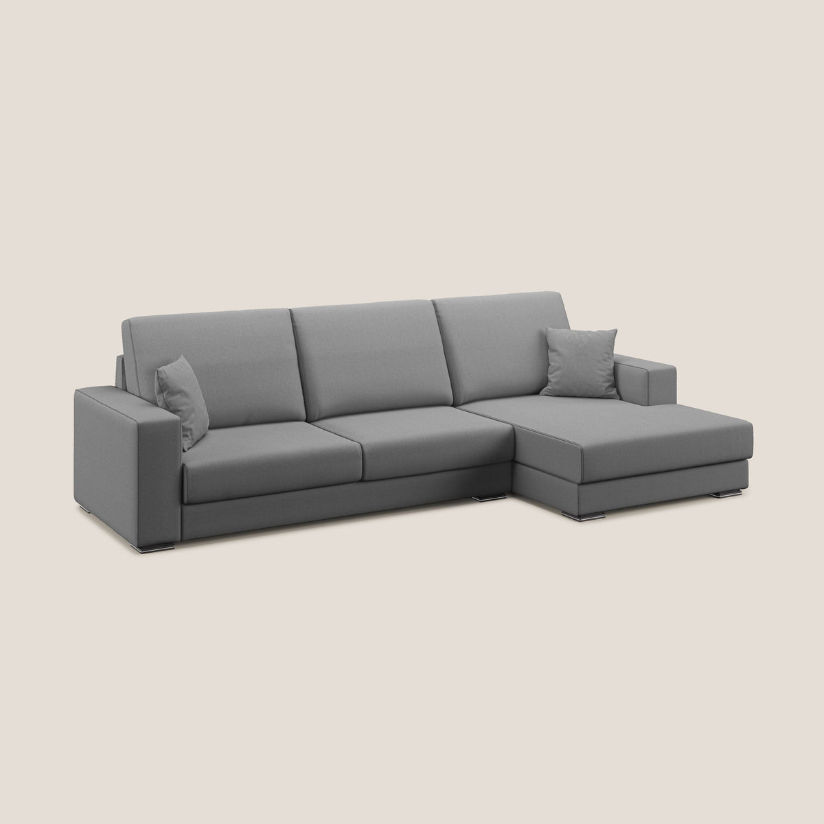 Marte divano angolare in tessuto smacchiabile impermeabile T08 grigio - divitt.sbs
