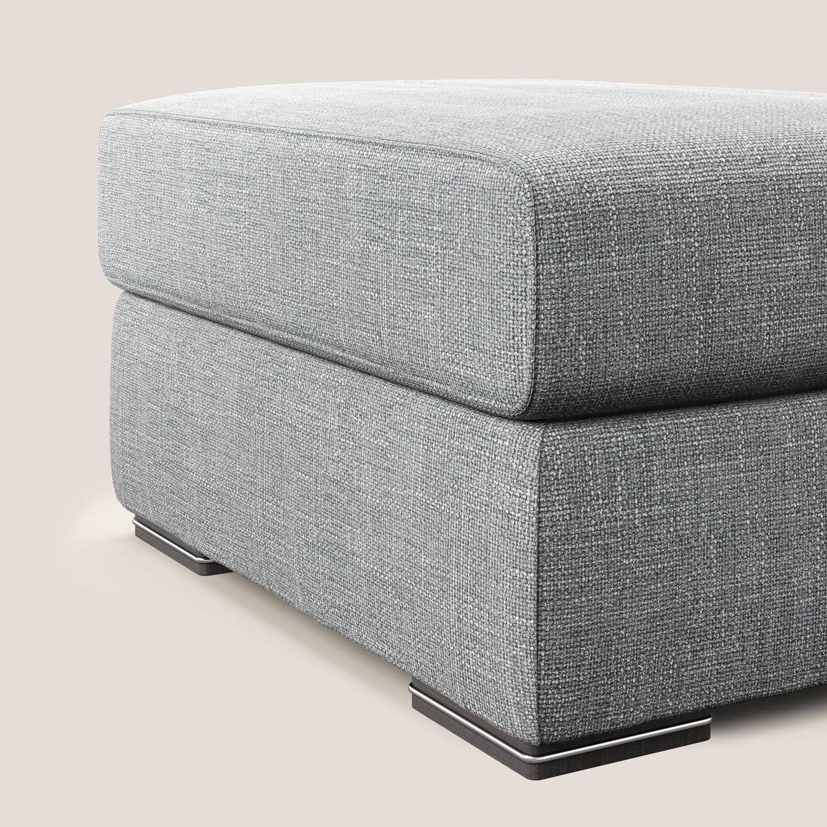 Sun pouf apribile contenitore in tessuto impermeabile morbido intreccio T06 grigio - divitt.sbs
