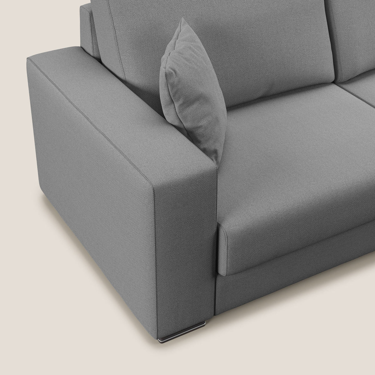 Marte divano angolare in tessuto smacchiabile impermeabile T08 grigio - divitt.sbs