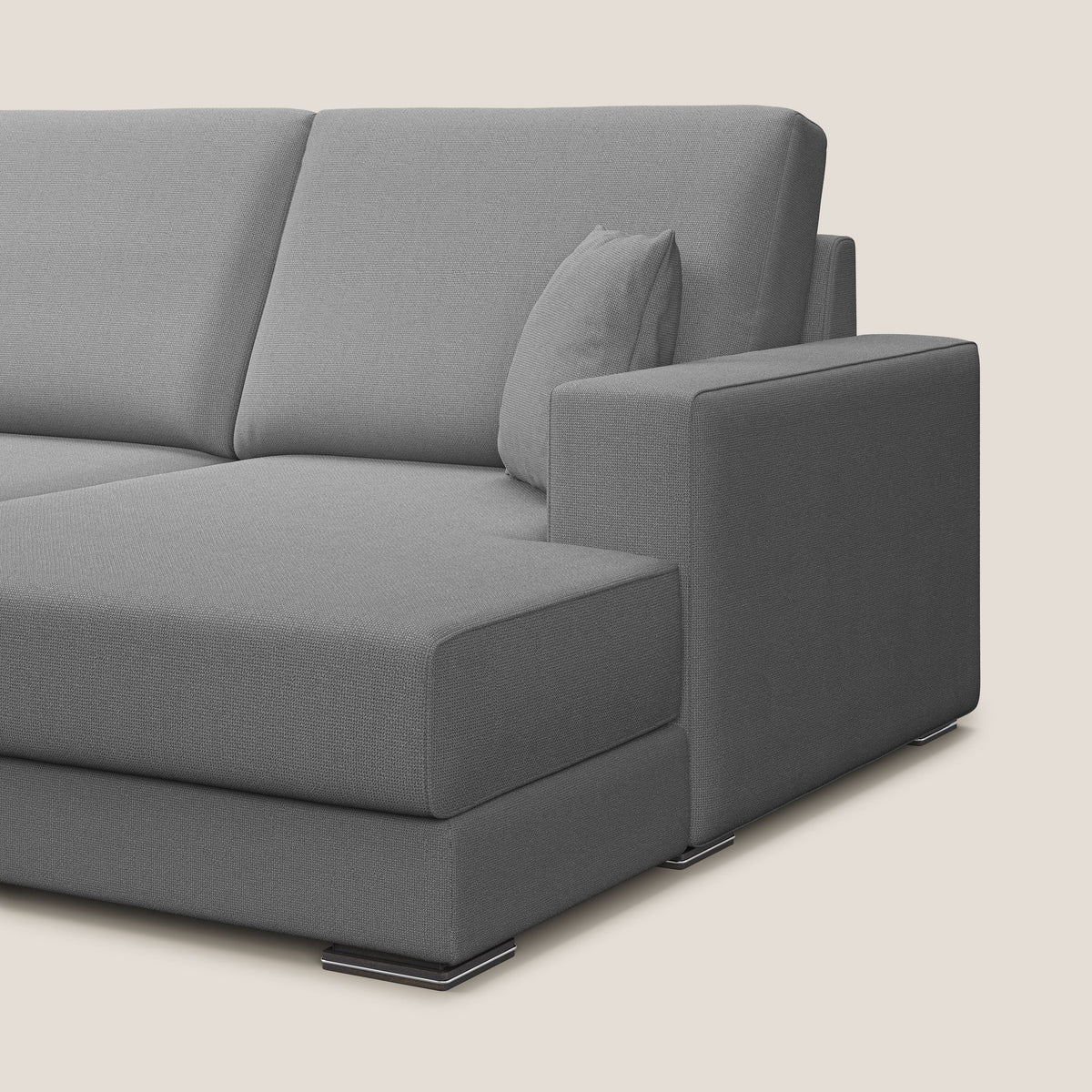 Marte divano angolare in tessuto smacchiabile impermeabile T08 grigio - divitt.sbs