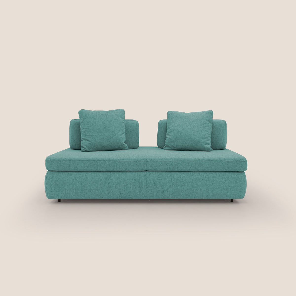 Gransasso Divano letto matrimoniale dal DESIGN innovativo in tessuto impermeabile T03 verde acqua - divitt.sbs
