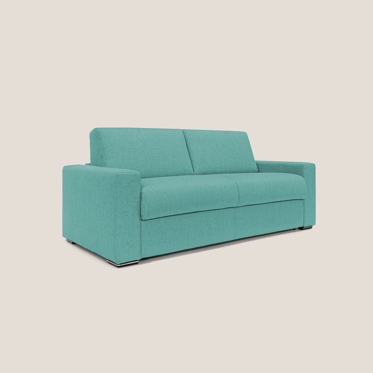 Nixon Divano letto matrimoniale con materasso 20 cm in tessuto impermeabile T03 verde acqua - divitt.sbs