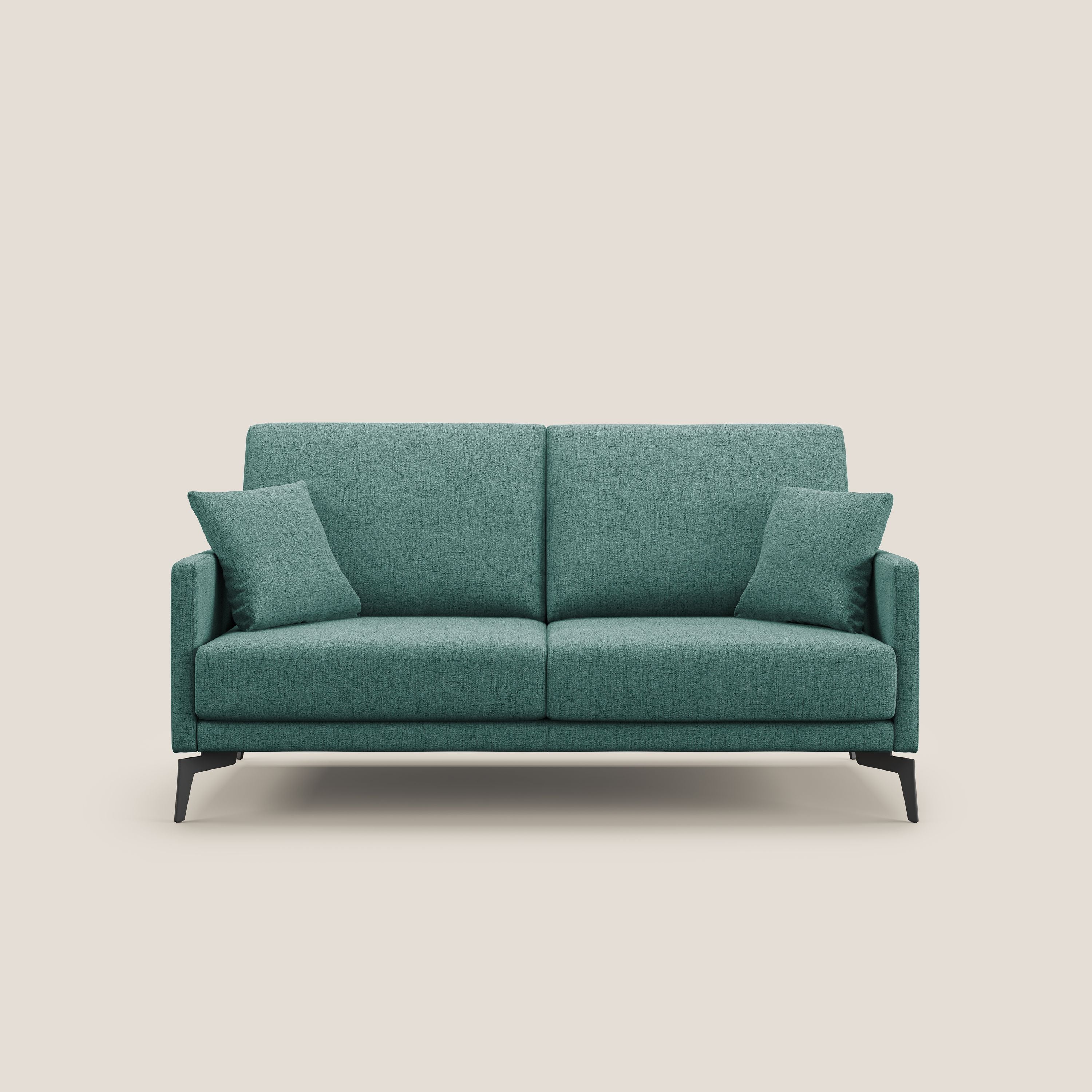Saturno divano moderno in tessuto morbido impermeabile T03 verde acqua - divitt.sbs