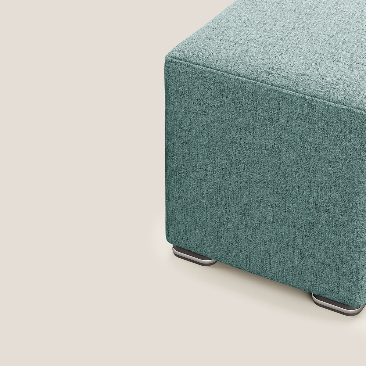 Cube pouf in tessuto morbido impermeabile T03 verde acqua - divitt.sbs