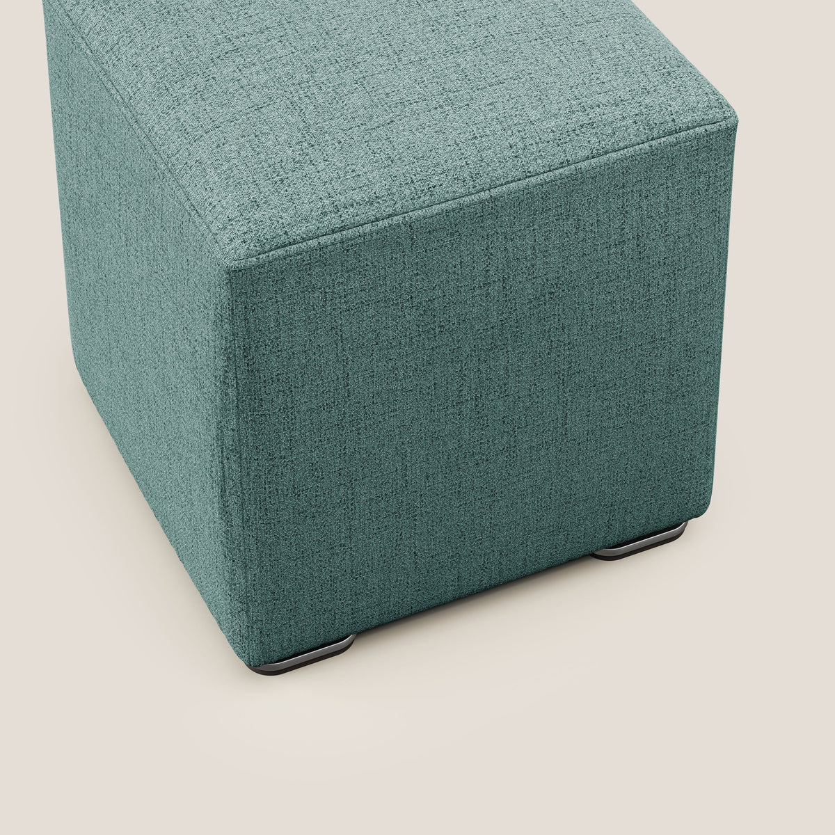 Cube pouf in tessuto morbido impermeabile T03 verde acqua - divitt.sbs