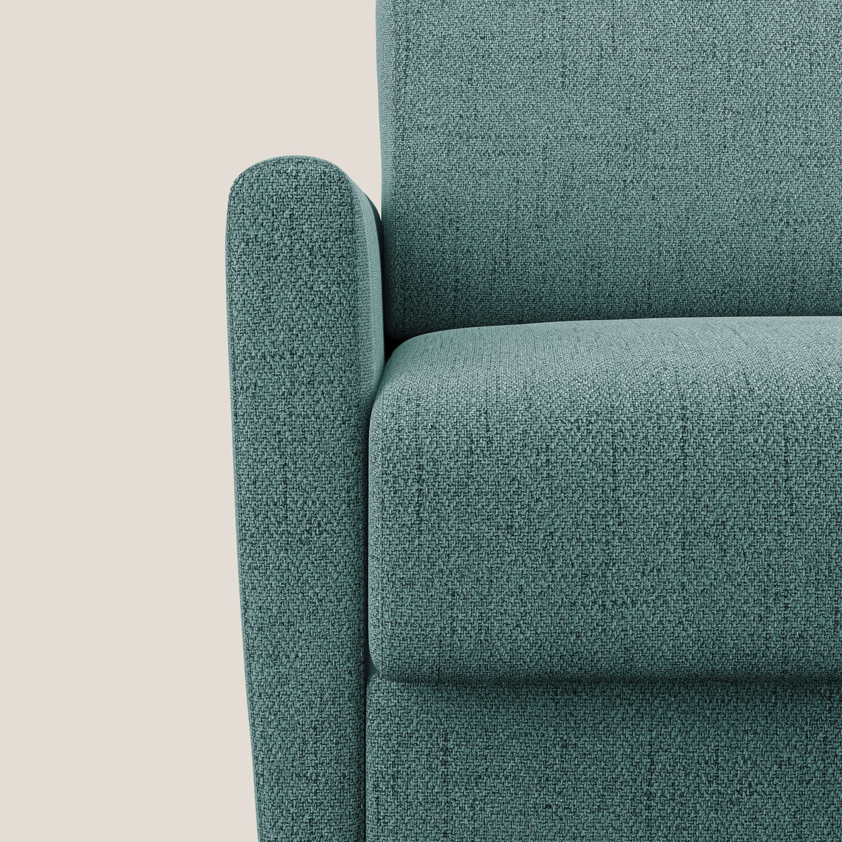 Edgar poltrona letto in tessuto felis impermeabile T03 verde acqua - divitt.sbs
