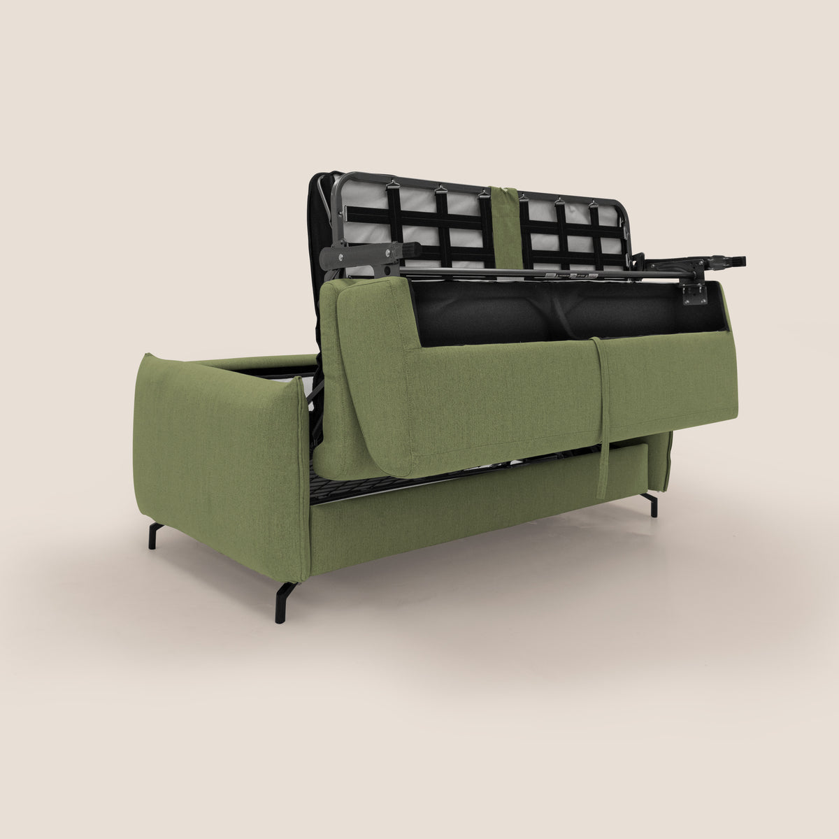 Scarlet divano letto in tessuto misto cotone impermeabile T19 verde - divitt.sbs