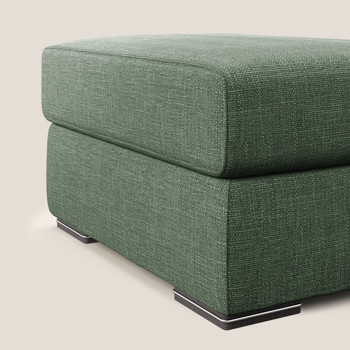 Sun pouf apribile contenitore in tessuto impermeabile morbido intreccio T06 verde - divitt.sbs