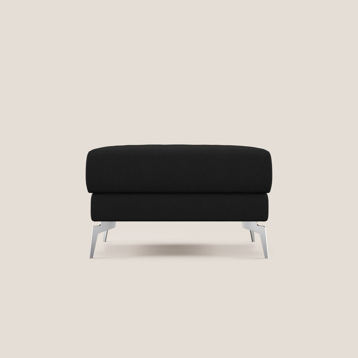 Star Pouf con piedini alti in microfibra impermeabile T11 nero - divitt.sbs