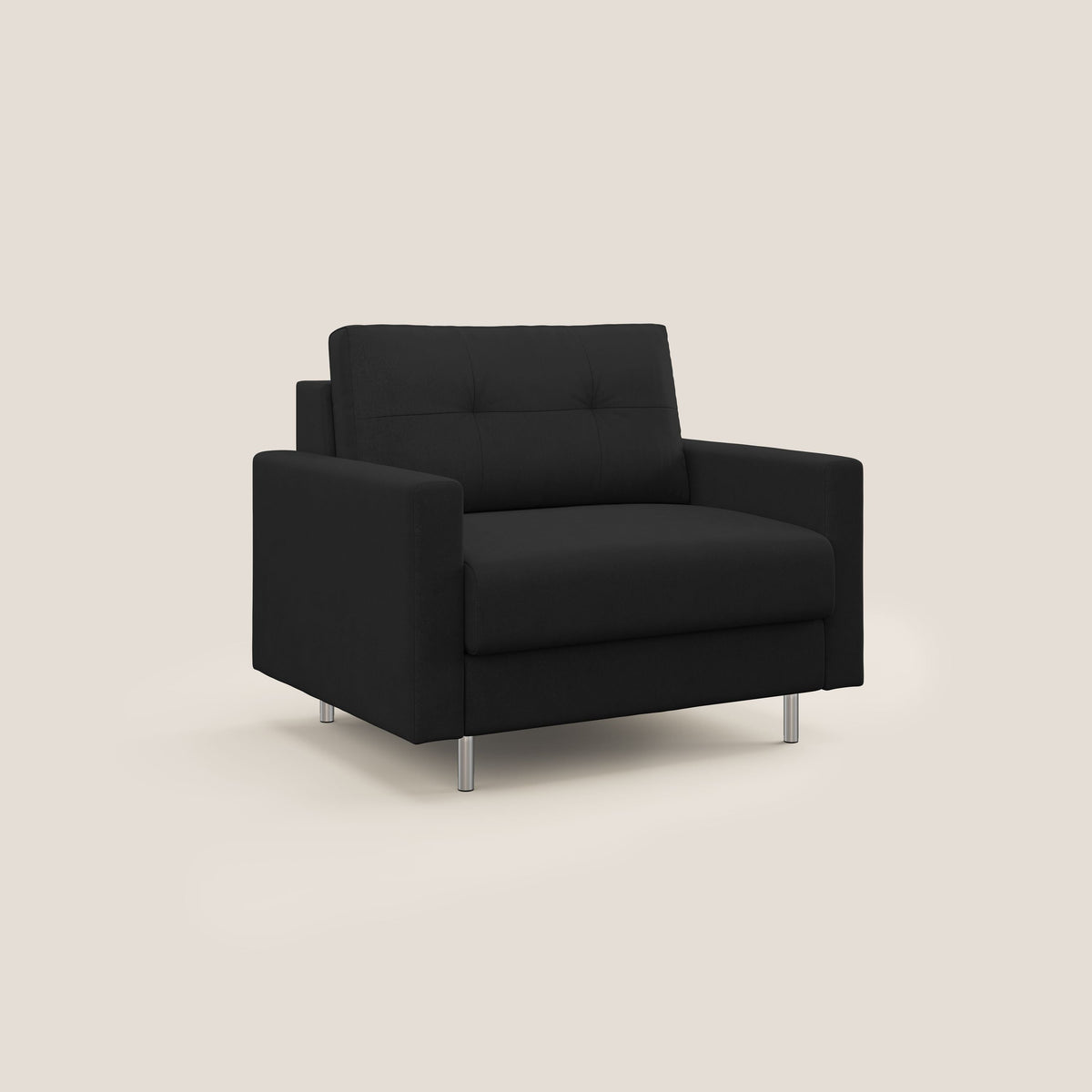Megan poltrona letto in microfibra smacchiabile T11 nero - divitt.sbs
