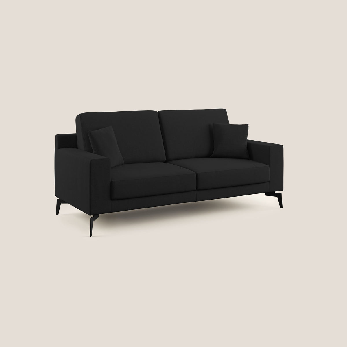 Prestige divano moderno in microfibra smacchiabile T11 nero - divitt.sbs