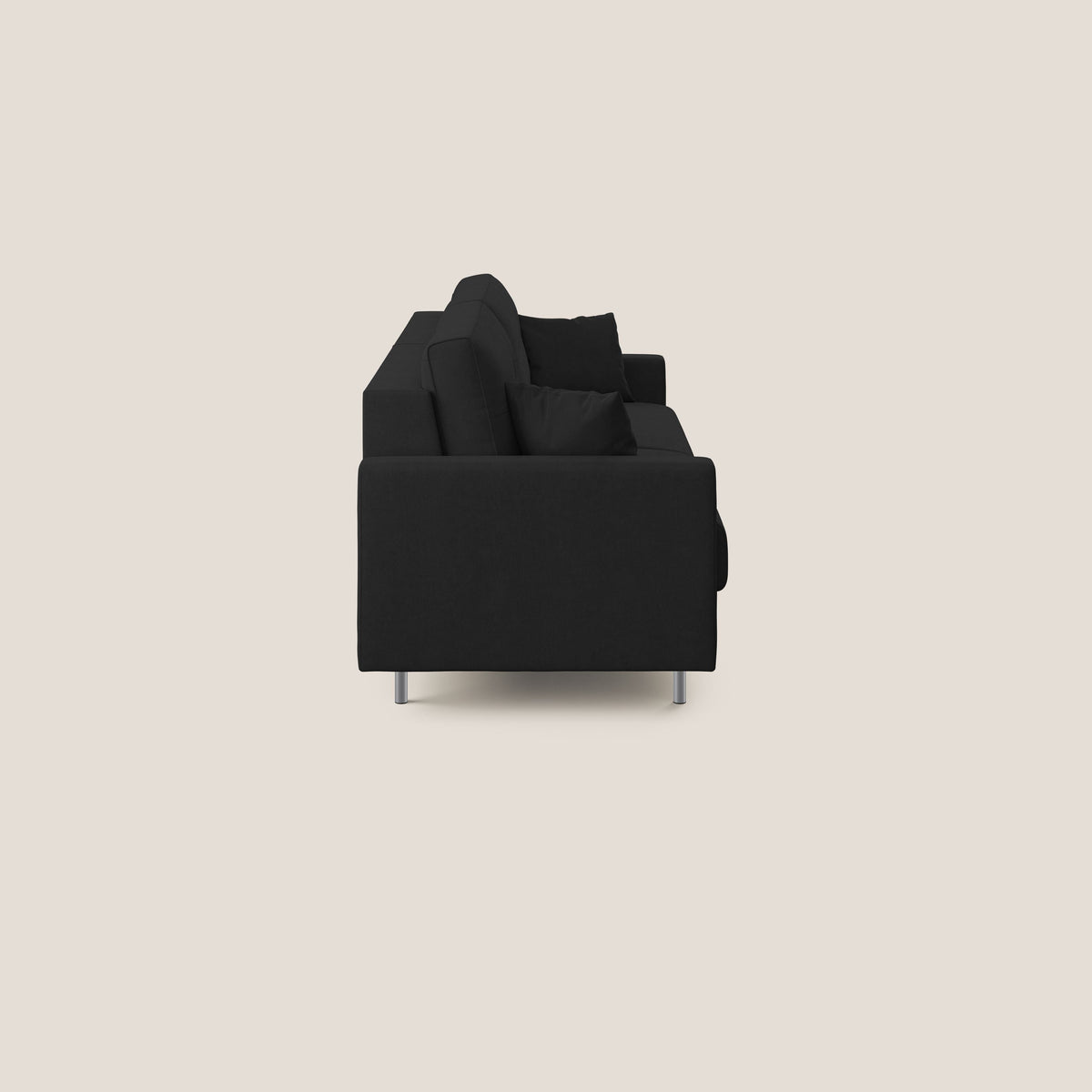 Megan divano letto matrimoniale in microfibra smacchiabile T11 nero - divitt.sbs