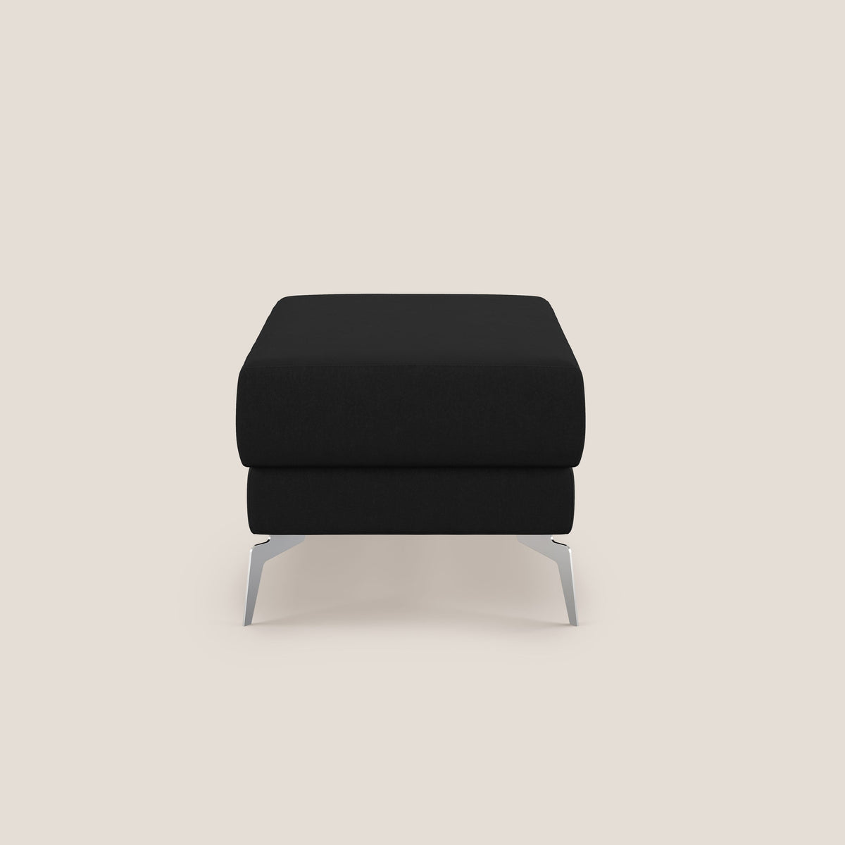 Star Pouf con piedini alti in microfibra impermeabile T11 nero - divitt.sbs