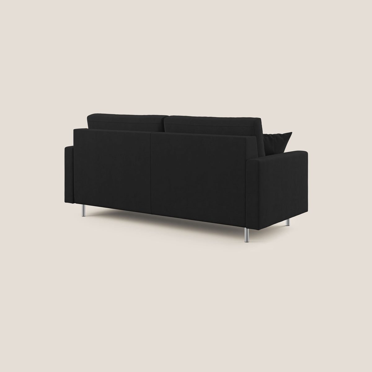 Megan divano letto matrimoniale in microfibra smacchiabile T11 nero - divitt.sbs