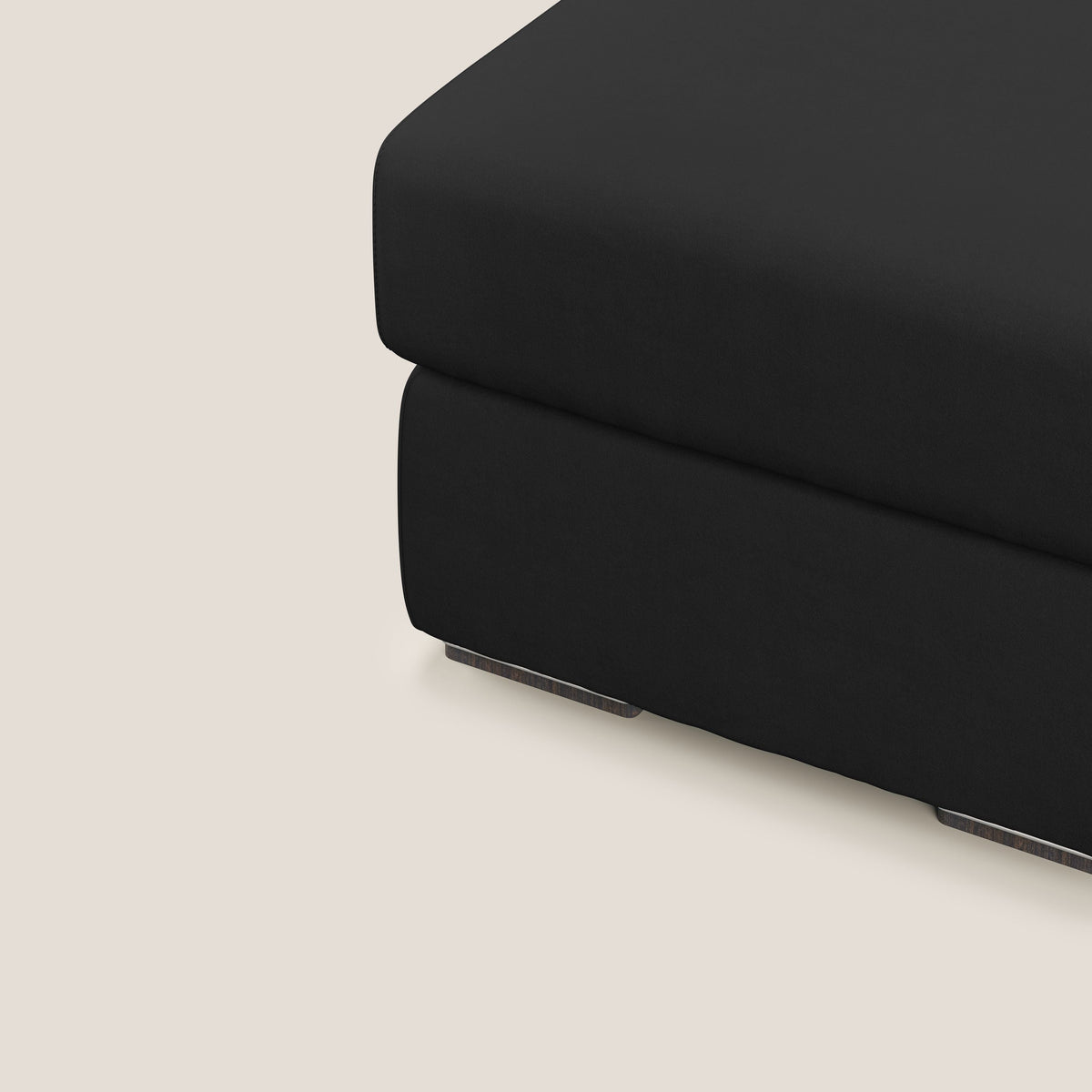 Sun pouf apribile contenitore in microfibra smacchiabile T11 nero - divitt.sbs