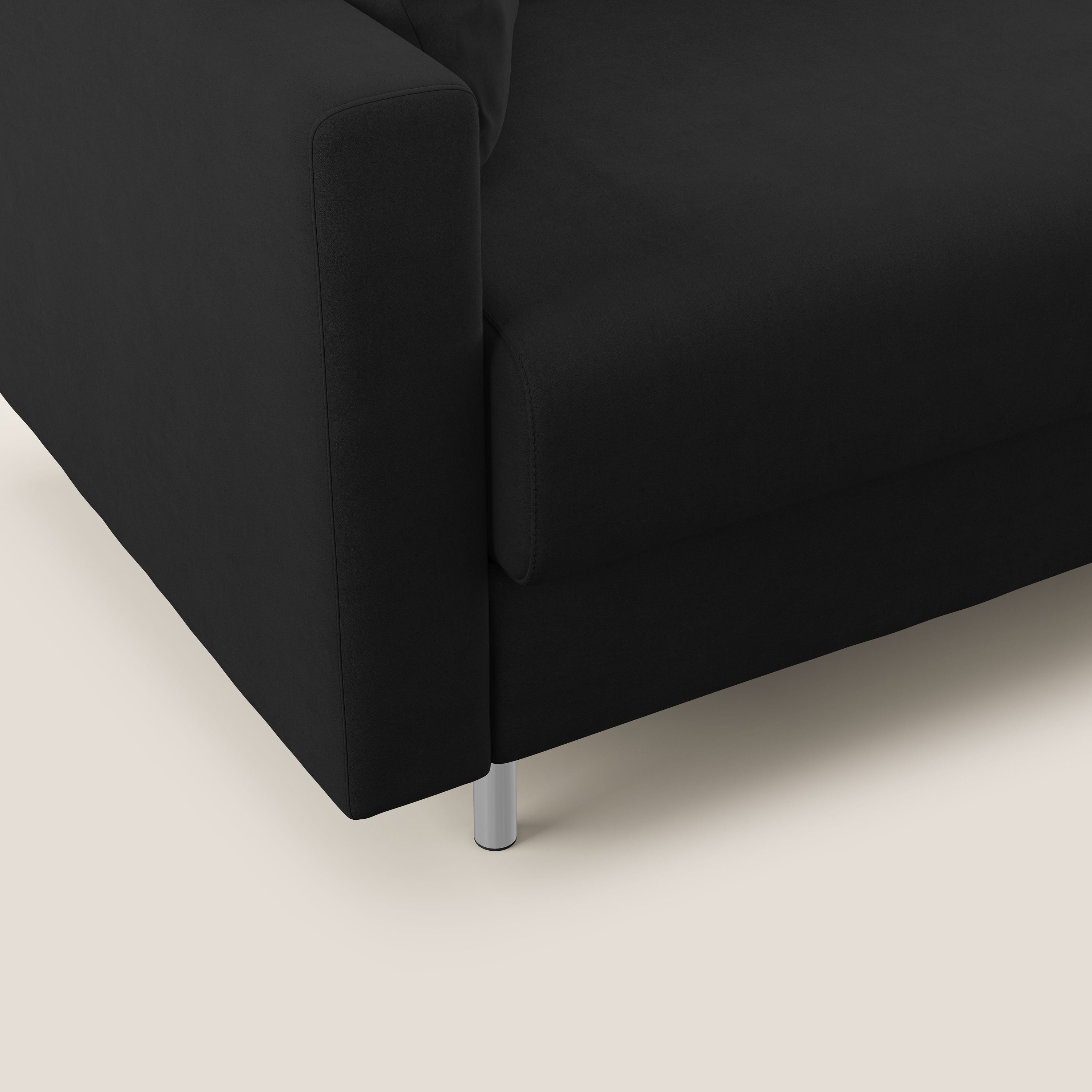 Megan divano letto matrimoniale in microfibra smacchiabile T11 nero - divitt.sbs