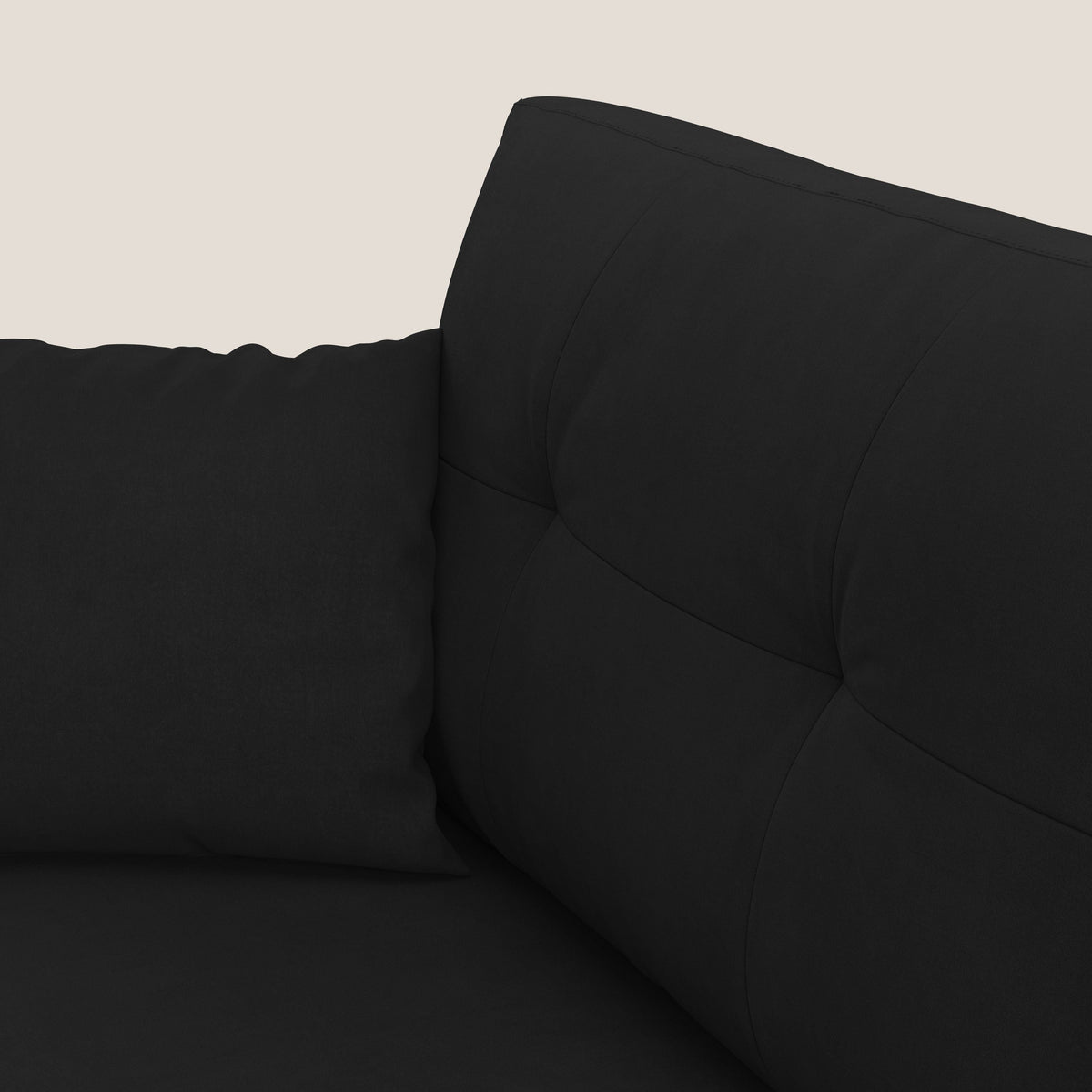 Megan divano letto angolare in microfibra smacchiabile T11 nero - divitt.sbs