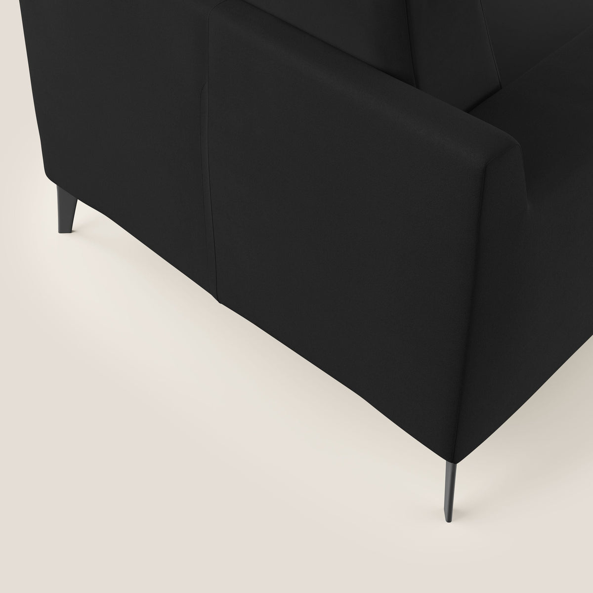 Prestige poltroncina moderna in microfibra smacchiabile T11 nero - divitt.sbs
