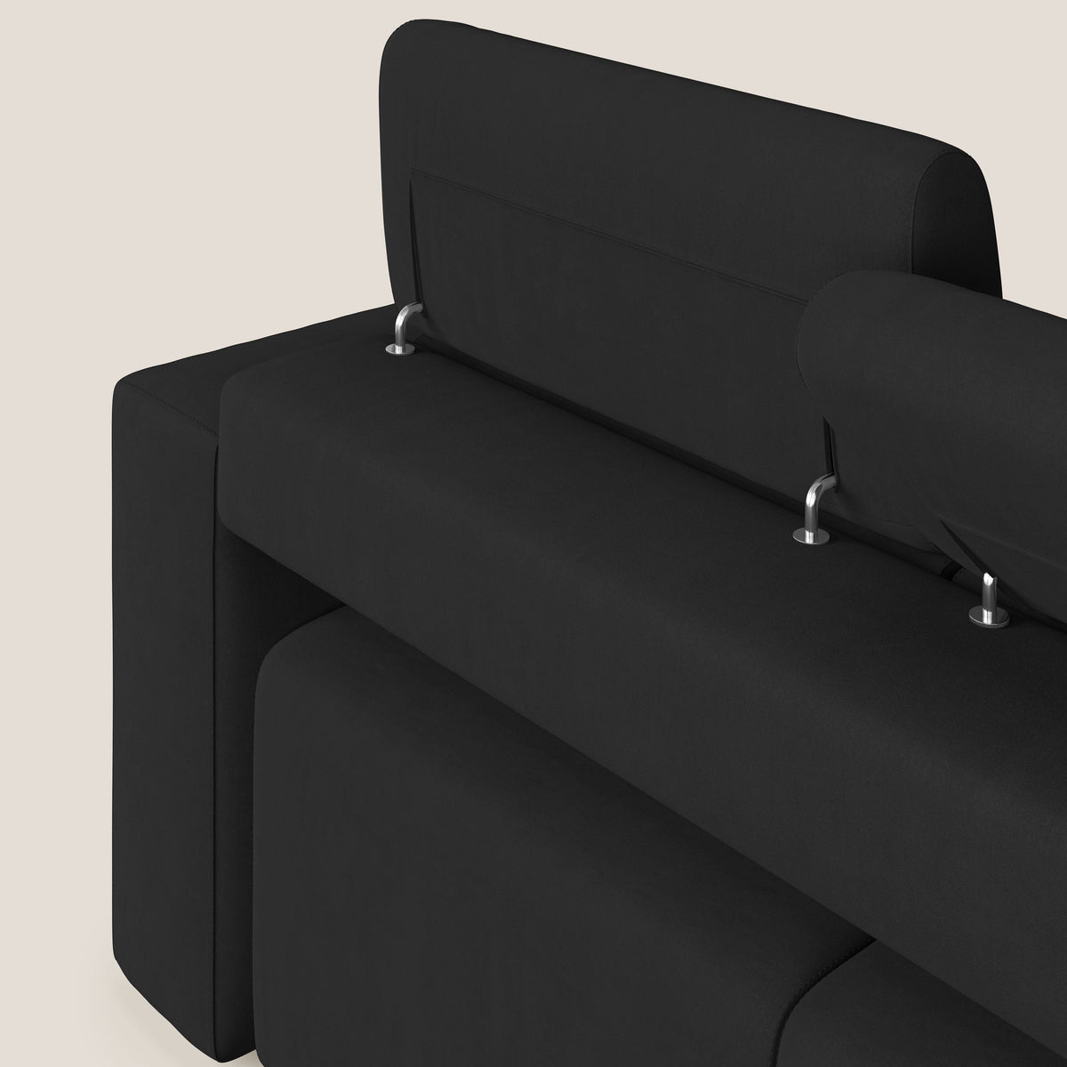 Orwell divano con 3 sedute estraibili in microfibra smacchiabile T11 nero - divitt.sbs