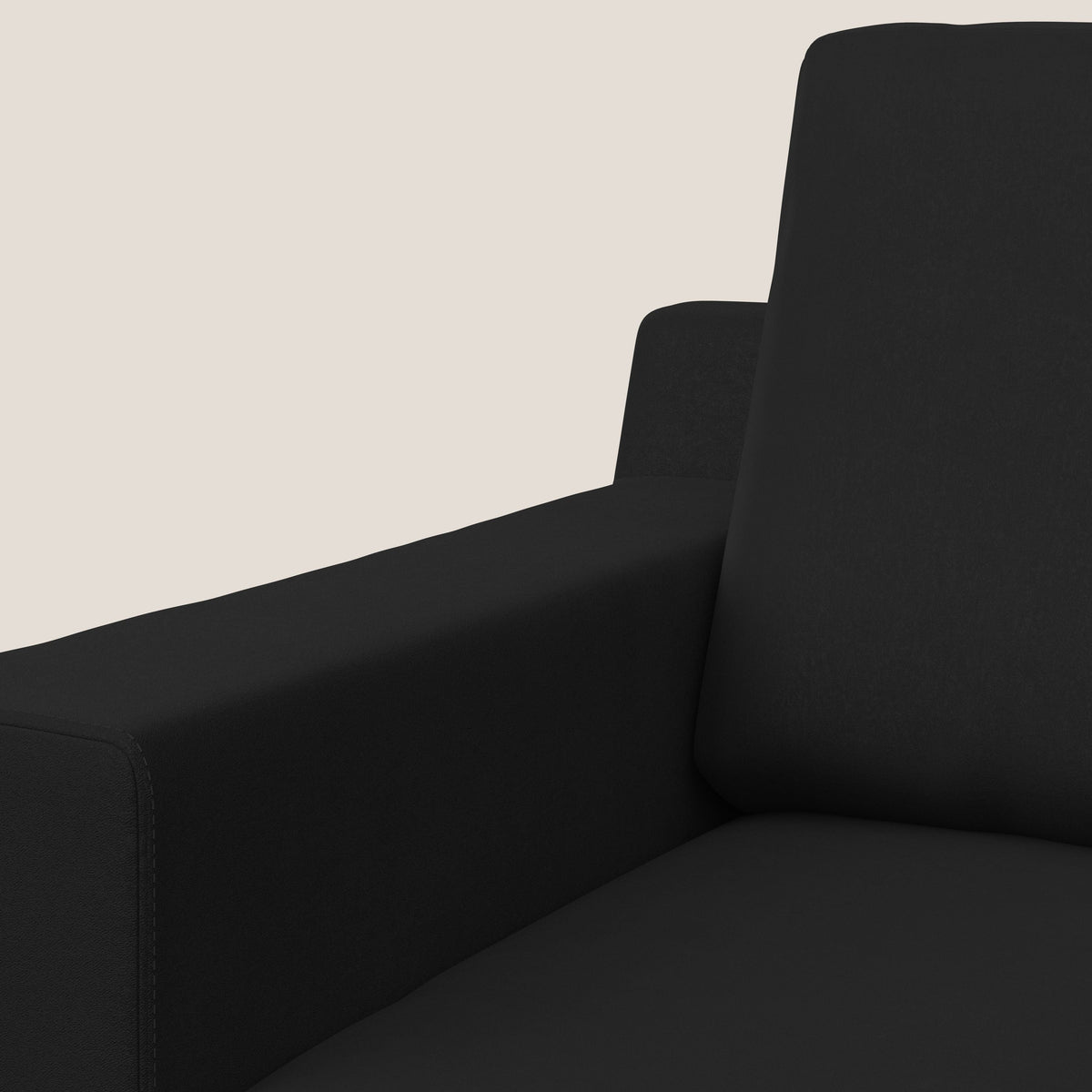 Prestige poltroncina moderna in microfibra smacchiabile T11 nero - divitt.sbs