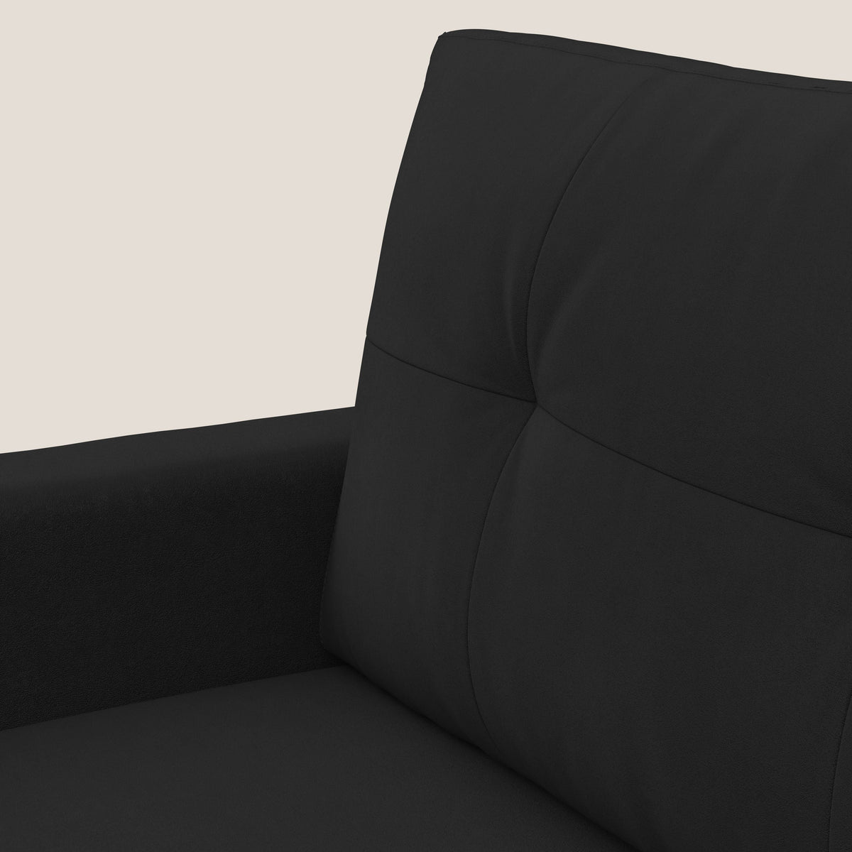 Megan poltrona letto in microfibra smacchiabile T11 nero - divitt.sbs