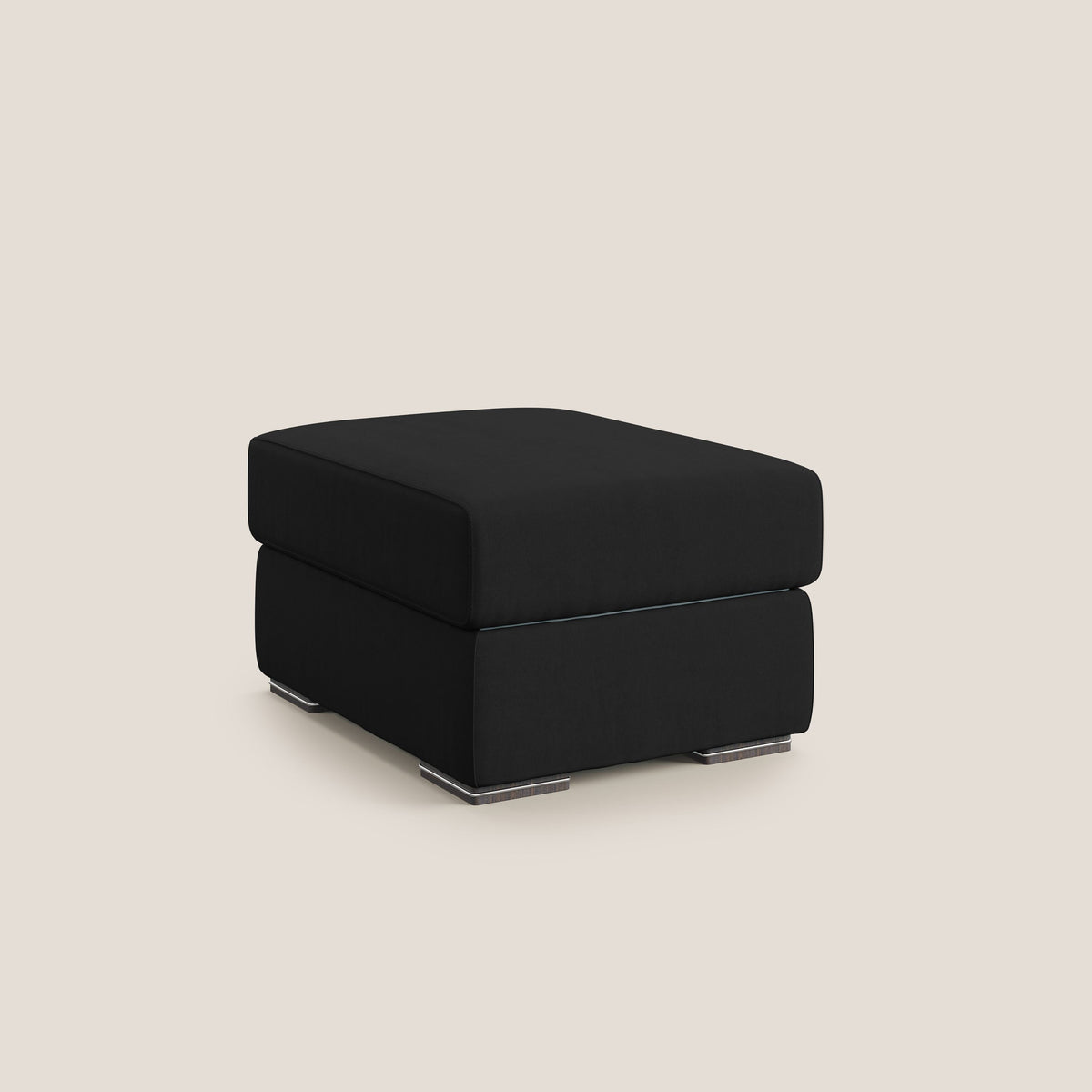 Sun pouf apribile contenitore in microfibra smacchiabile T11 nero - divitt.sbs
