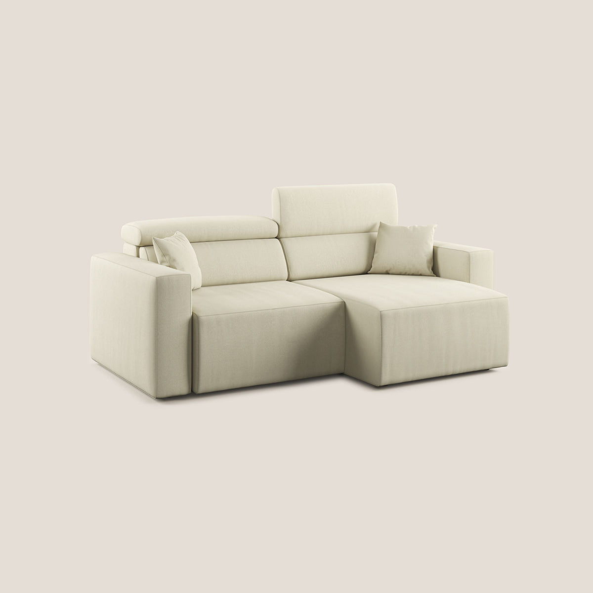 Orwell divano con seduta estraibile in microfibra smacchiabile T11 panna - divitt.sbs