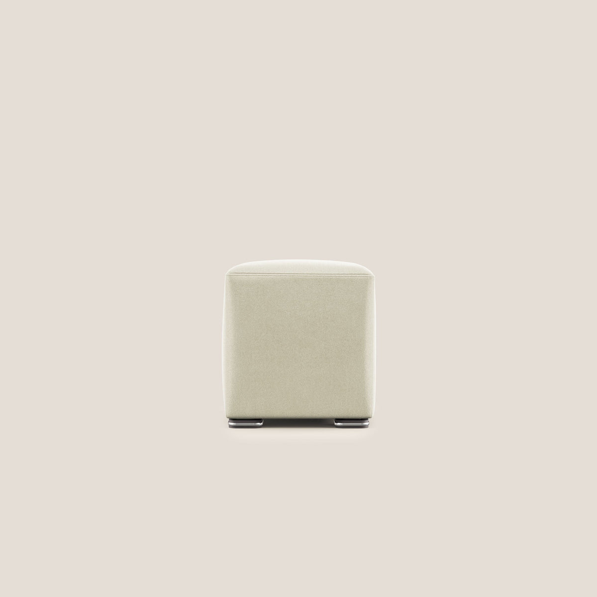 Cube pouf in microfibra smacchiabile T11 panna - divitt.sbs