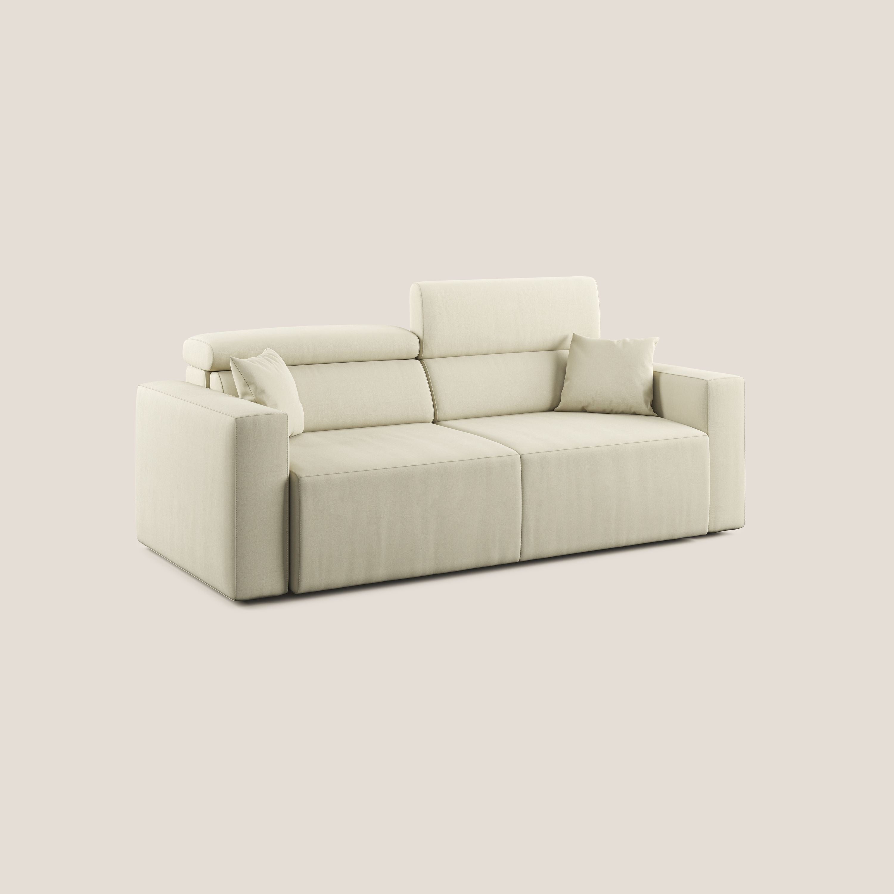 Orwell divano con seduta estraibile in microfibra smacchiabile T11 panna - divitt.sbs
