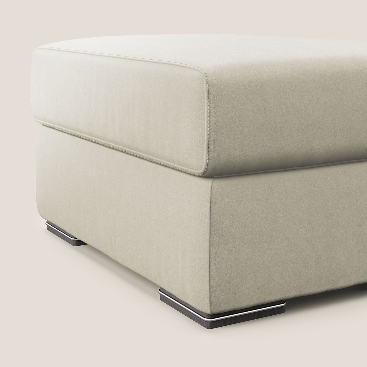Sun pouf apribile contenitore in microfibra smacchiabile T11 panna - divitt.sbs