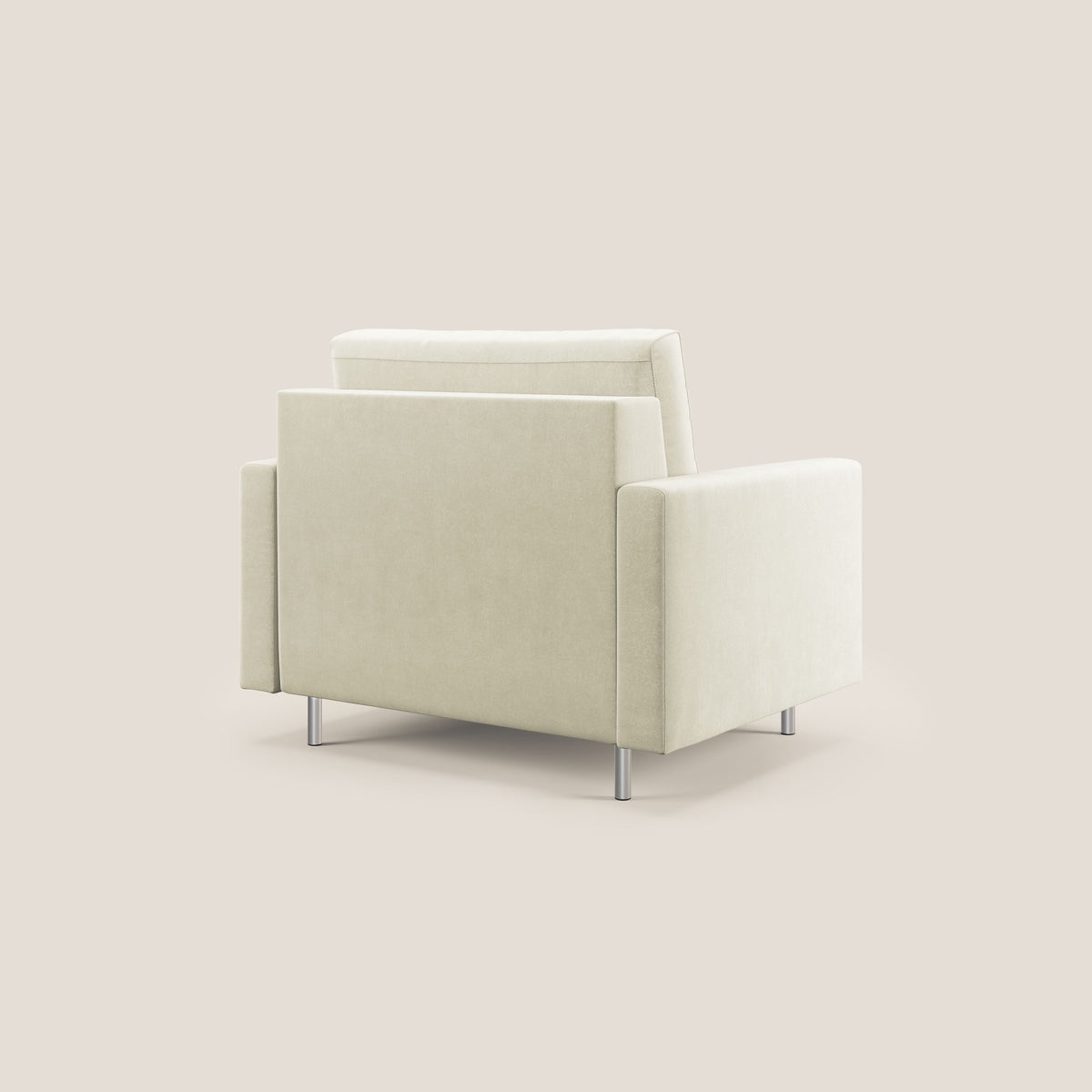 Megan poltrona letto in microfibra smacchiabile T11 panna - divitt.sbs