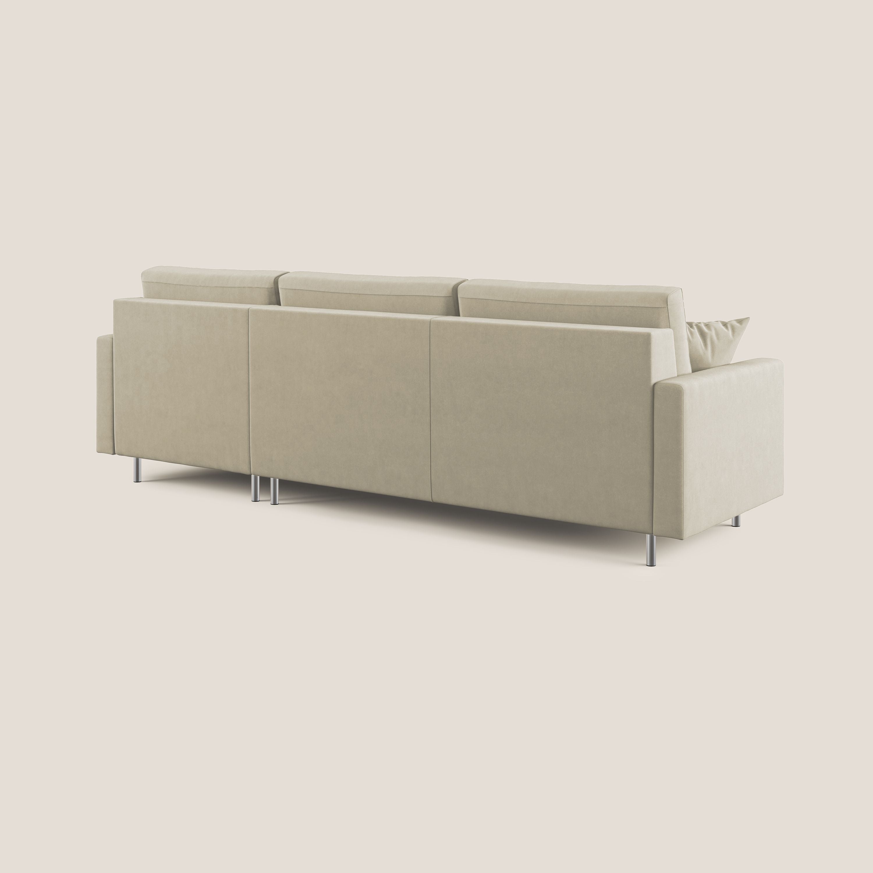 Megan divano letto angolare in microfibra smacchiabile T11 panna - divitt.sbs